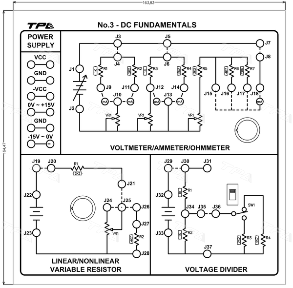 Module thí nghiệm cơ bản về mạch điện DC 3